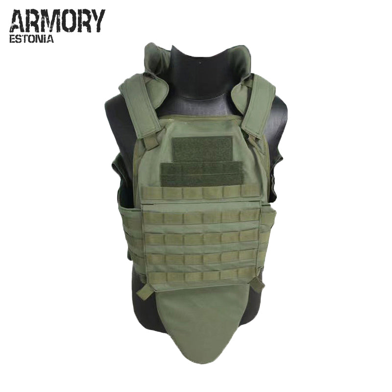 Soft armor NIJ Level 3A plate carrier with neck and groin protection