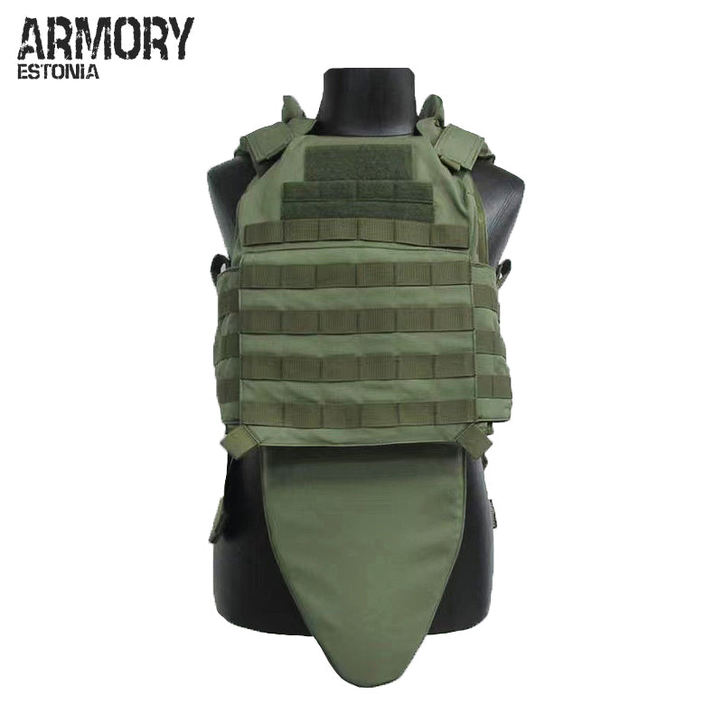 Soft armor NIJ Level 3A plate carrier with neck and groin protection