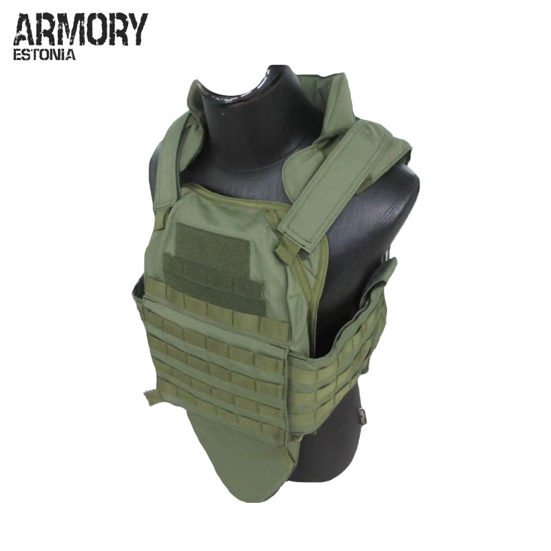 Soft armor NIJ Level 3A plate carrier with neck and groin protection